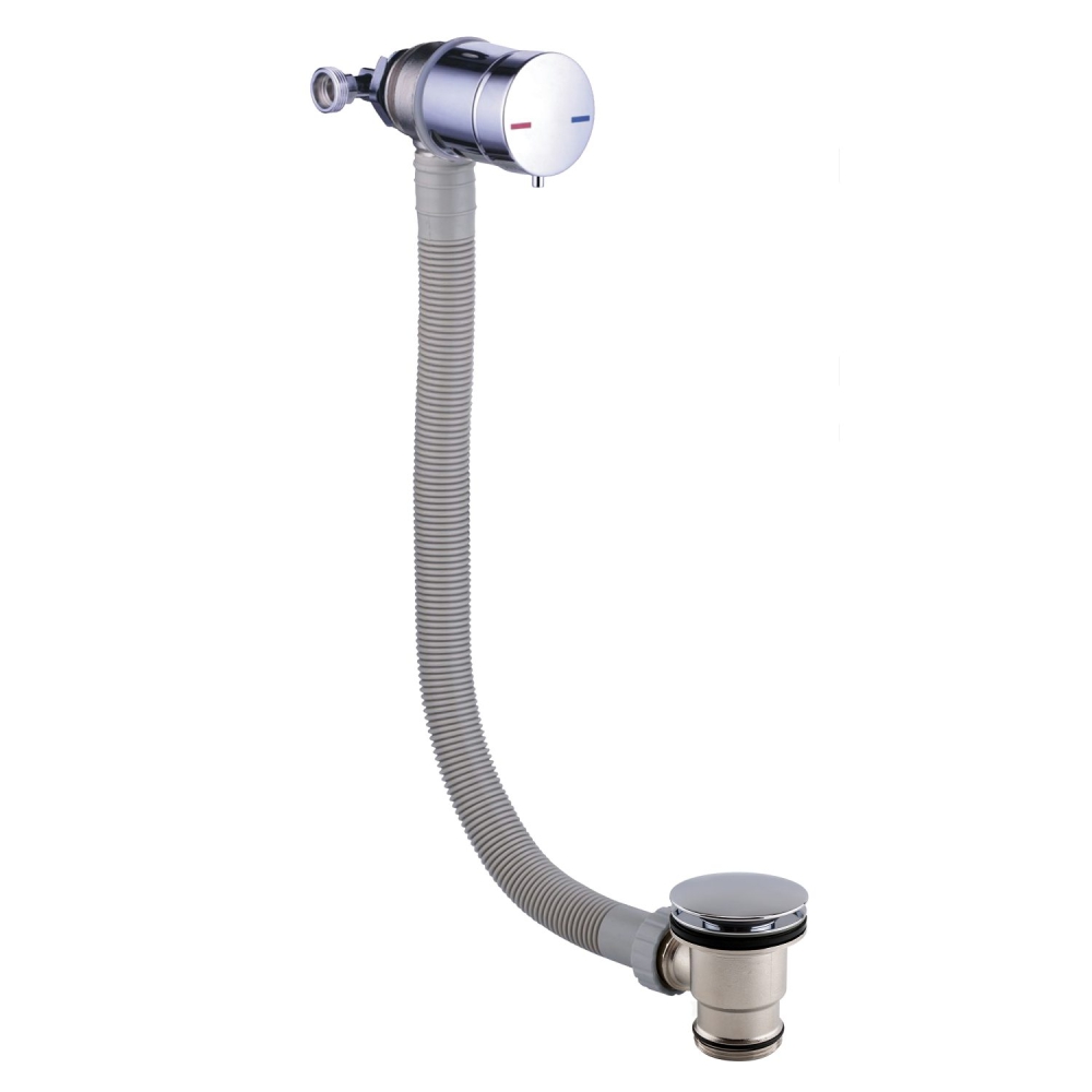 1 Bath Filler & Overflow - Chrome - Image 1