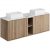 1400 Fluted Cabinet & Marble Counter Top - 1400w x 500h x 389d