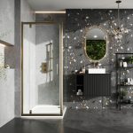 Side Panel Shower Enclosure - 800 - Brushed Brass