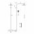 Orce Black Square Rigid Riser Shower with Adjustable Rigid Riser - Image 3