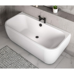 Thin Edge D-Shape Back to Wall Bath 1800 x 800