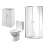 Quadrant Enclosure 1900mm Tray, 500mm Vanity, Pan and Cistern