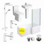 Kerridge L- Shaped 1500 Complete Bath Set
