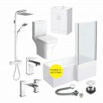 Verona 1700 L-Shape Complete Bath Set