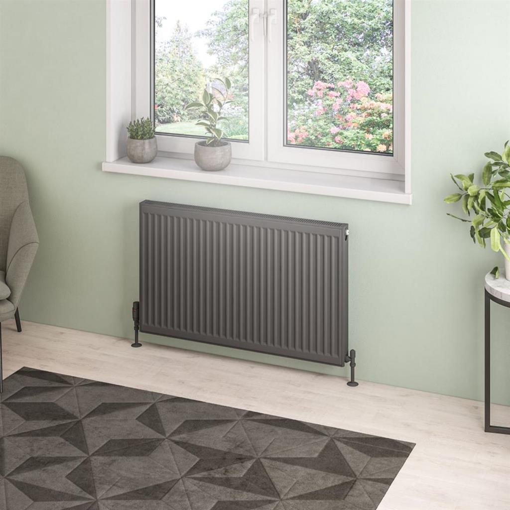 EB_T21_CP_600x1000_MA Type 21 Compact Panel Radiator 600 x 1000 Matt Anthracite - Image 1