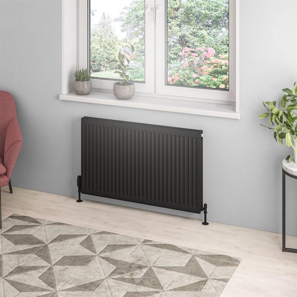 EB_T21_CP_600x1000_MB Type 21 Compact Panel Radiator 600 x 1000 Matt Black - Image 1