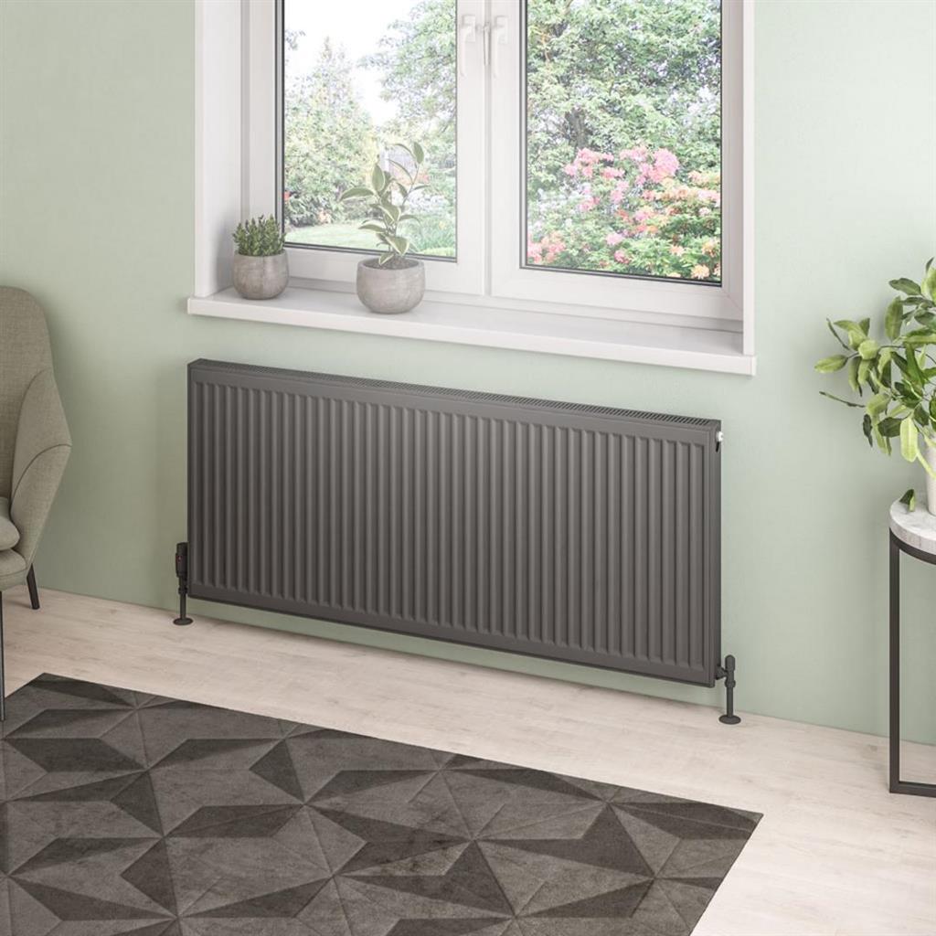 EB_T21_CP_600x1400_MA Type 21 Compact Panel Radiator 600 x 1400 Matt Anthracite - Image 1