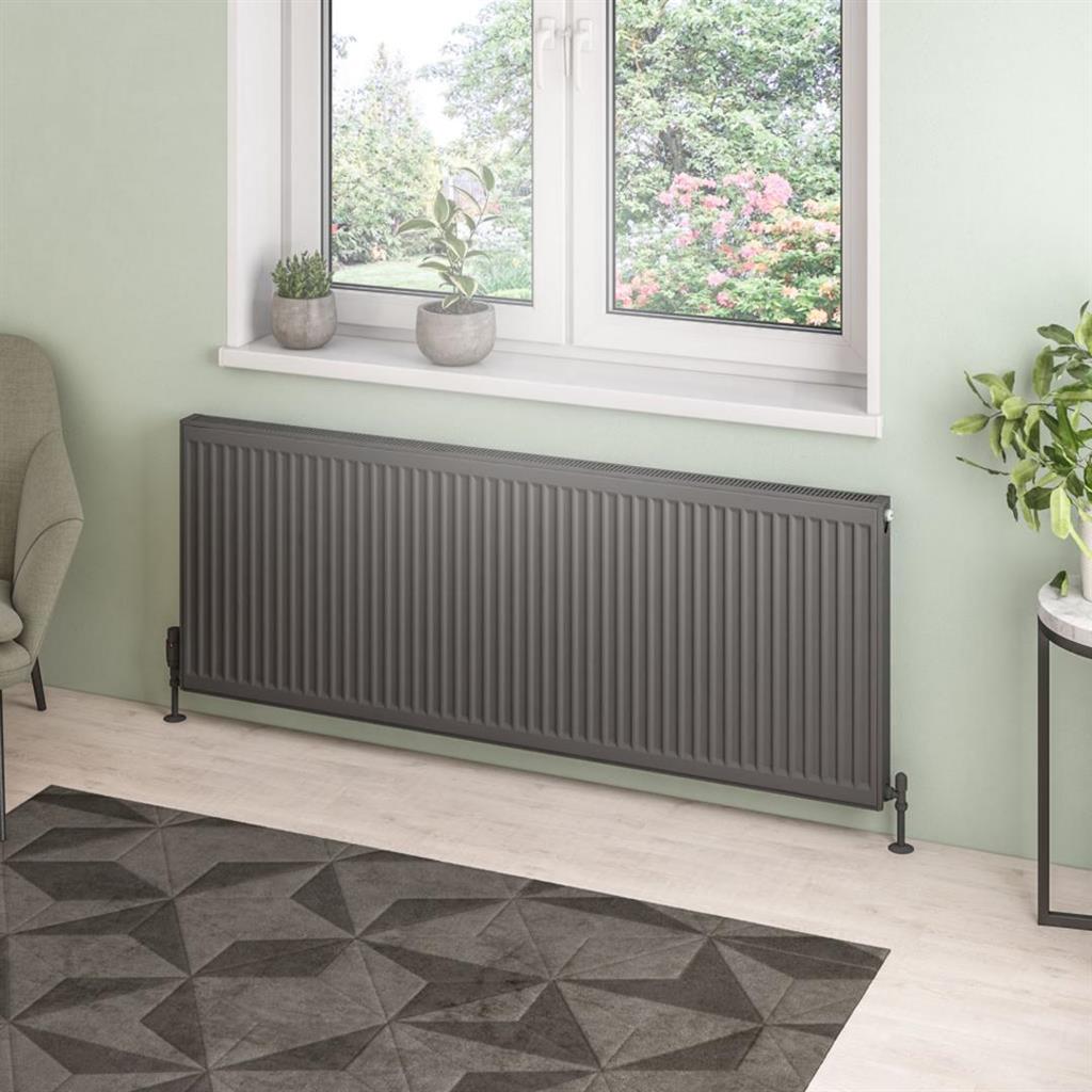 EB_T21_CP_600x1600_MA Type 21 Compact Panel Radiator 600 x 1600 Matt Anthracite - Image 1
