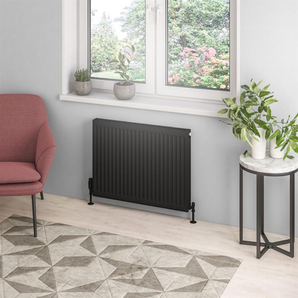 EB_T21_CP_600x800_MB Type 21 Compact Panel Radiator 600 x 800 Matt Black - Image 1