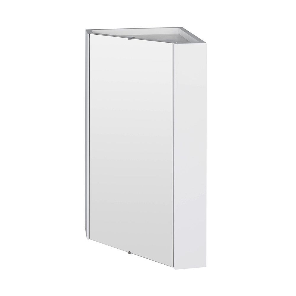 Main Mayfer Wall Hung Corner Single Door Mirror Cabinet - Image 1