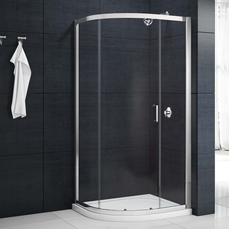 Merlyn-MBOX-1000x800-One-Door-Offset-Quadrant-Shower-Enclosure MBox 1 Door Offset Quadrant - Chrome - Image 1