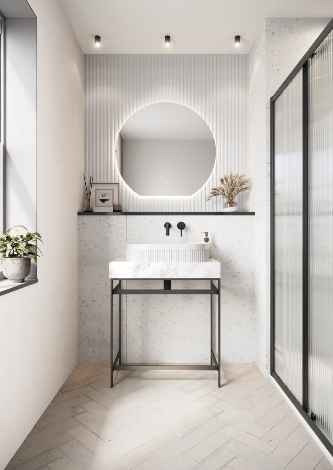 ORCFCT001 Orce Fluted Round Countertop Basin - Image 1