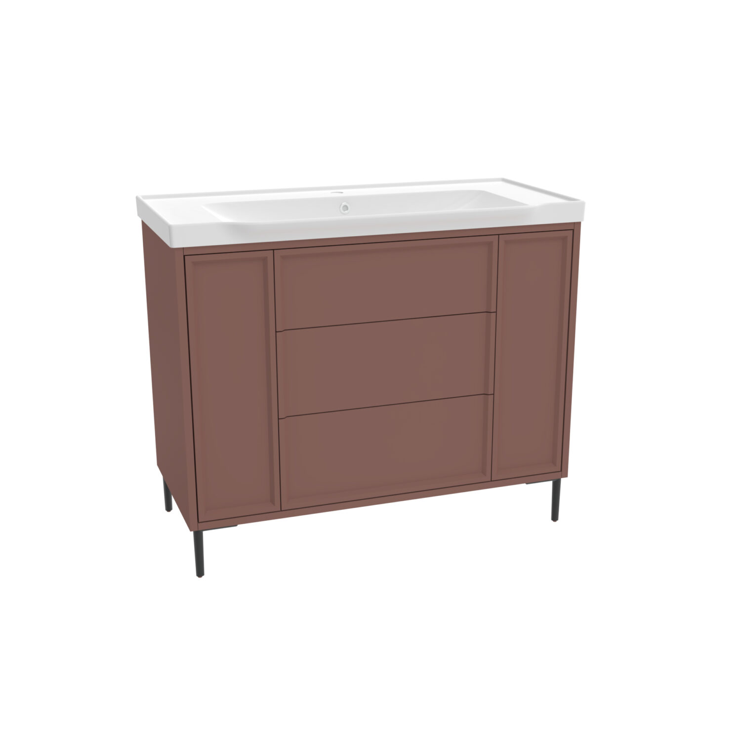 Red 1000 Freestanding Cabinet & Basin - Image 1
