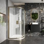 S6 Brushed Brass Double Door Quadrant 800×800