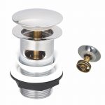 Round Dome Slotted Sprung Basin Waste (With sprung EasyClean waste)