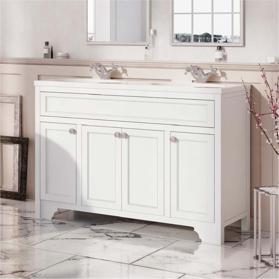 Untitled-2 Wick 1200 Floor Cabinet With Double Basin - Image 1