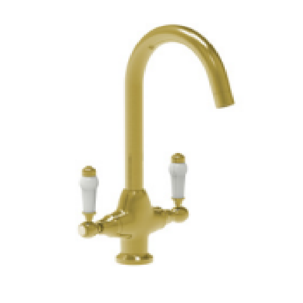 W76AB Astracast Antique Brass Traditional Kitchen Mixer - Image 1