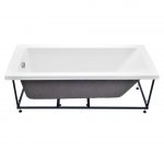 Jaquar Fonte 1600x700x420mm Built-In Bath Tub With Powder Coated MS Frame